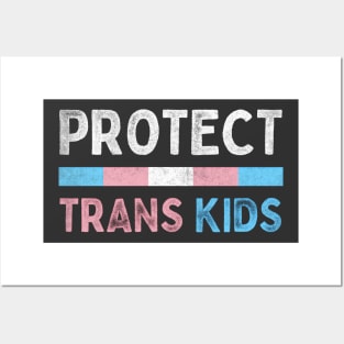 Protect Trans Kids / / Trans Flag Design Posters and Art